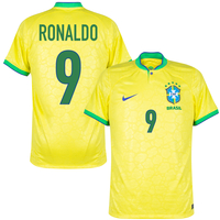 Nike Brazil Home Ronaldo 9 Shirt 2022-2023 (1998 Retro Printing) - S