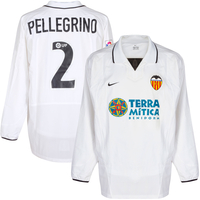 Nike Valencia 2002-2003 Home Shirt Pellegrino No.2 Player Issue - NEW Condition - Size L - L