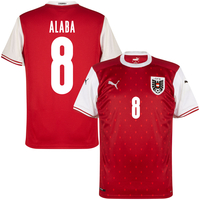 Puma Austria Alaba 8 Home Shirt 2020-2021 (Fan Style Printing) - S