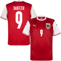 Puma Austria Sabitzer 9 Home Shirt 2020-2021 (Fan Style Printing)
