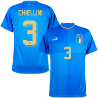 Puma Italy Home Chiellini 3 Shirt 2022-2023 (Official Printing) - L