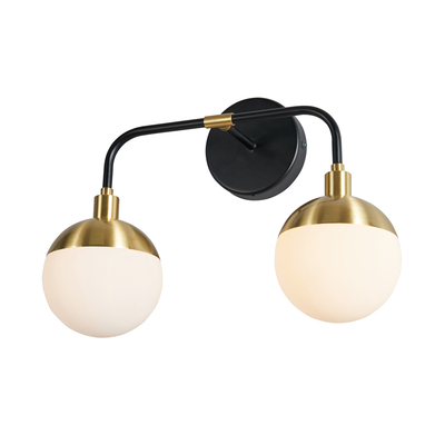 Sadie 2 Light Bathroom Wall
Light,  Black and Brass