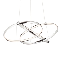 Sola LED Triple Ring Ceiling Pendant,  Chrome