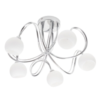 Soni Large Flush Ceiling Light,  Chrome