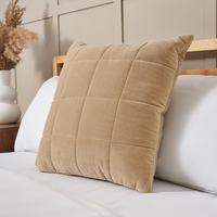 Square Stitch Quilted Cushion,  Sand
