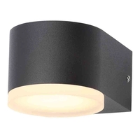 Stanley Eider Outdoor Small LED Wall Downlighter,  Black