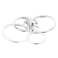 Starr LED Crystal Effect Ring Flush Ceiling Light,  Chrome