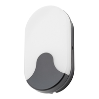 Swona 15 Watt Outdoor Oval Bulkhead Light,  Black