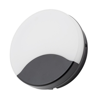 Swona 15 Watt Outdoor Round Bulkhead Light,  Black