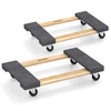 Set of 2 Furniture Dolly Cart with 4 Universal Wheels for House Moving