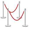 Set of 4 Queue Belt Barriers with 1.5 m Cords