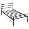 Single Metal Bed Frame with Metal Slats-Black