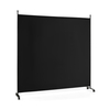 Single Panel Rolling Room Divide rwith Wheels-Black
