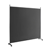Single Panel Rolling Room Divide rwith Wheels-Grey