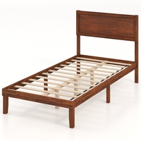 Single/King Size Bed Frame with Headboard and Slats Support-Single Size