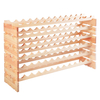 Stackable Shelf Wooden Wine Holder Rack for 72 Bottles 