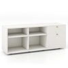 Storage Cabinet with 2 Drawers 4 Cubes-White