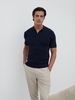 Caleb Short Sleeve Knit Polo -
Navy,  XL