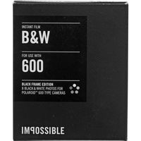 Impossible 600 BW Film BLACK FRAME Pack 8 Shots