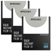Impossible 600 BW Film ROUND FRAME Triple Pack 24 Shots