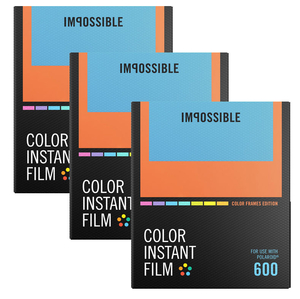 Impossible 600 Color Film COLOR FRAMES TRIPLE Pack 24 Shots