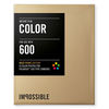 Impossible 600 Color Film GOLD FRAME Pack 8 Shots