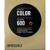 Impossible 600 Color Film ROUND GOLD FRAME Pack 8 Shots