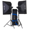 Interfit F121 200w Twin Head Softbox Kit