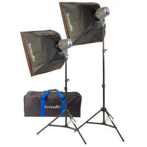 Interfit INT178 Venus 150 Twin Softbox Kit - 150w