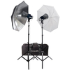 Interfit INT186 Stellar X Tungsten 500w Twin Umbrella Kit