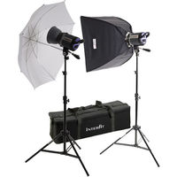 Interfit INT187 Stellar X Tungsten 500w SoftboxUmbrella Kit