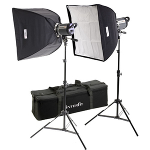 Interfit INT193 Stellar X 1000w Twin Softbox Kit