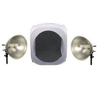 Interfit INT322 - Pop Up Light Tent 90cm x 90cm with 2x INT103 Lights