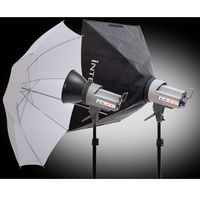 Interfit INT486 EX300 Twin SoftboxUmbrella Kit