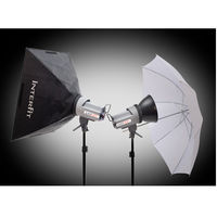 Interfit INT491 EXD400 Twin Head SoftboxUmbrella Kit