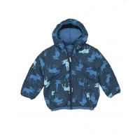 Hatley Boys Blue Moose Reversible Winter Puffer Coat