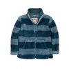 Hatley Boys Blue Stripes Fuzzy Fleece Jacket