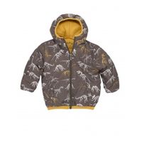 Hatley Boys Dino Bones Reversible Winter Puffer Coat