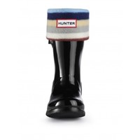 Hunter Kids Multi-Blue Patterned Fleece Welly Socks