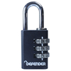 Defender DFCOMBI40 Black Die-Cast Combination Padlock 40mm