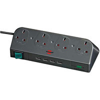 Desktop-Power surge protected with switch and USB 2.0Hub