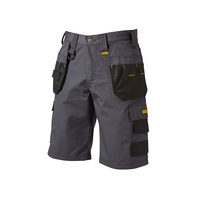 DeWalt Cheverley Lightweight Grey Polycotton Shorts Waist 30in