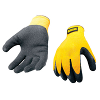 DEWALT DPG70L Yellow Knit Back Latex Gloves