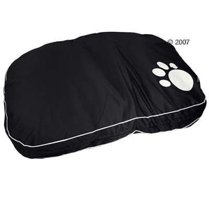 Cozy Black/White Dog Cushion - 100 x 67 x 9 cm (L x W x H)