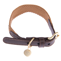 Nomad Tales Bloom Collar - Caramel - Size S: 36 - 40 cm Neck Circumference,  25mm Width