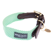 Nomad Tales Bloom Collar - Mint - Size XL: 52 - 58 cm Neck Circumference,  38mm Width
