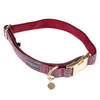 Nomad Tales Calma Collar - Burgundy - Size XS: 24 - 36 cm Neck Circumference,  10mm Width
