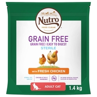 Nutro Cat Grain-Free Sterilised - Chicken - 1.4kg