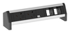 Bachmann DESK 1 power extension 2 AC outlet(s) Indoor Black,  Silver