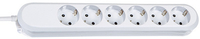 Bachmann SMART 6x Schuko H05VV-F 3G 1.50mm² 16A/3680W 5m power extensi